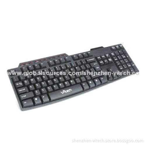 ABS Wired Keyboard with 5 Million Times Button Lifespan, 10 Multimedia Keys and Laser Printing